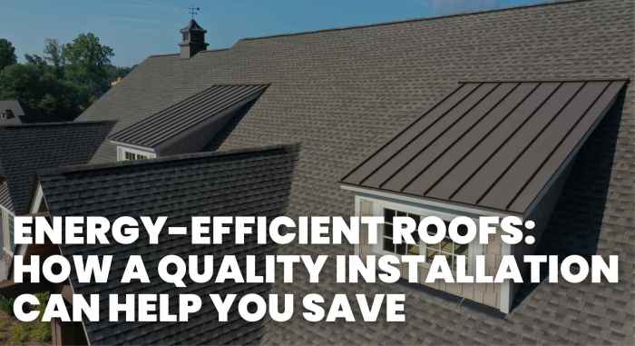 Energy efficient roof replacement