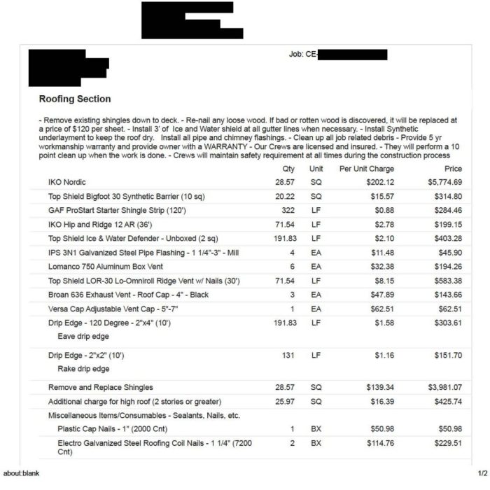 How to Read a Roof Replacement Estimate - Custom Exteriors